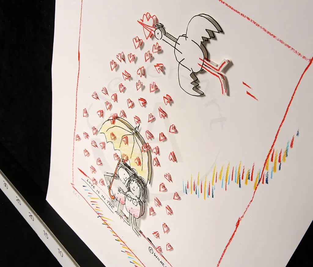 Schlote, Wilhelm - Love is in the air! - 3D-Konstruktion - handsigniert Clever Art