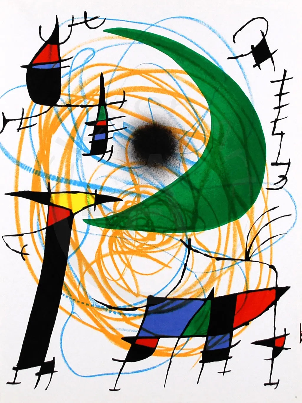 Miró, Joan - La Lune verte - Mourlot 861 - Farblithografie Clever Art