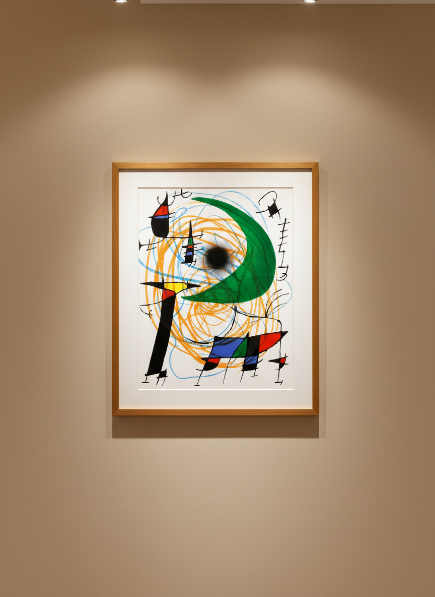 Miró, Joan - La Lune verte - Mourlot 861 - Lithographie couleur