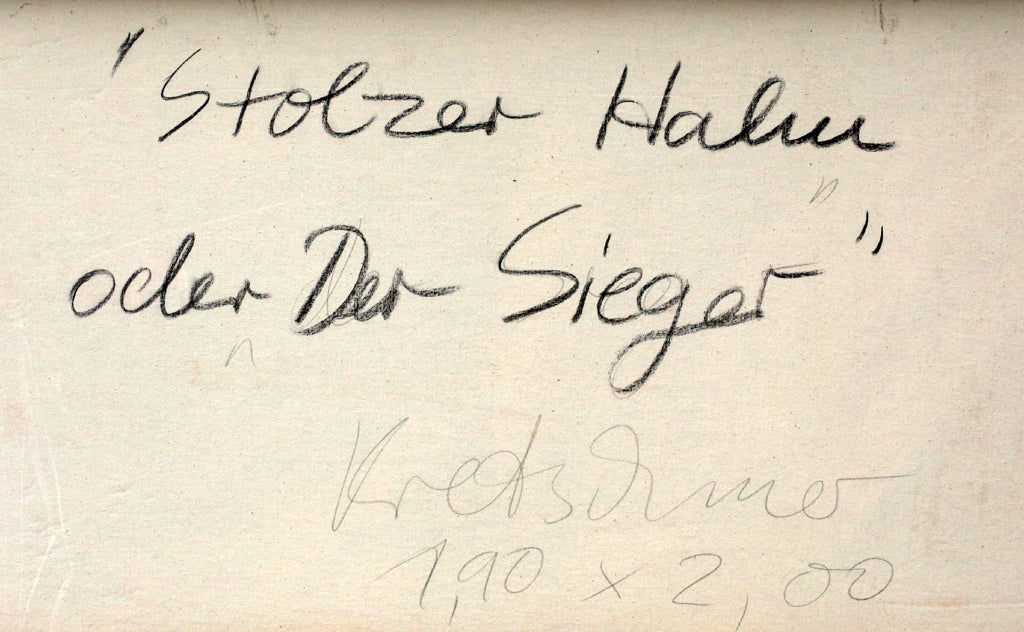 Prinzessin von Preußen, Sibylle - Kretschmer - Stolzer Hahn, Öl auf Leinwand