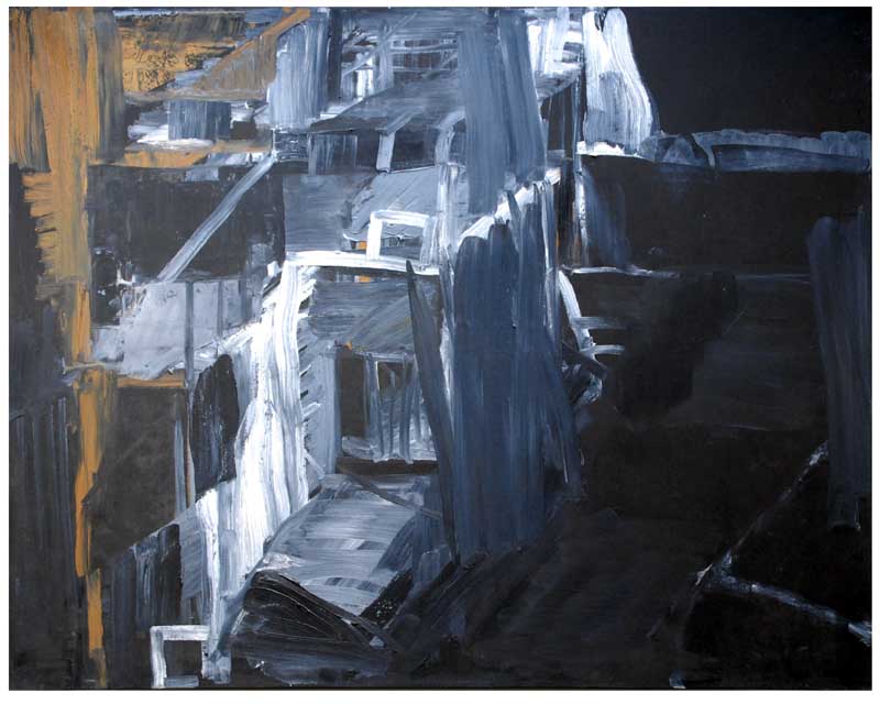 Schoofs, Rudolf - New York (Nuit) - Huile sur toile - signée à la main