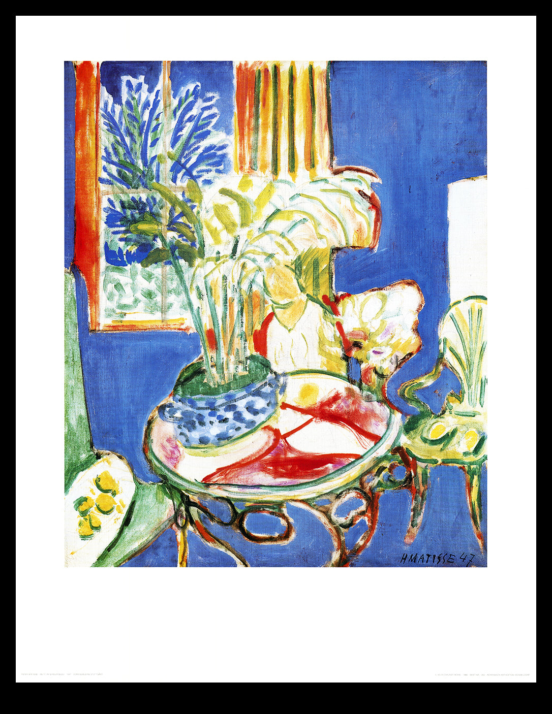 Matisse, Henri - Petit Interieur Bleu - Farboffset - Kunstdruck