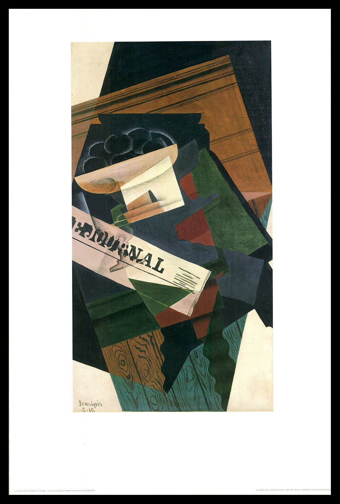 Gris, Juan - Nature Morte Au Journal - Art Print