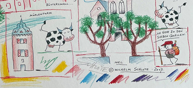 Schlote, Wilhelm - Kranenburg - signé à la main - Giclée