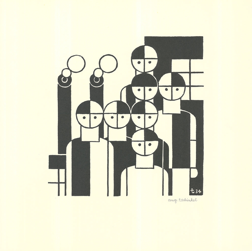 Tschinkel, Augustin - Figures - Linogravure - signée à la main