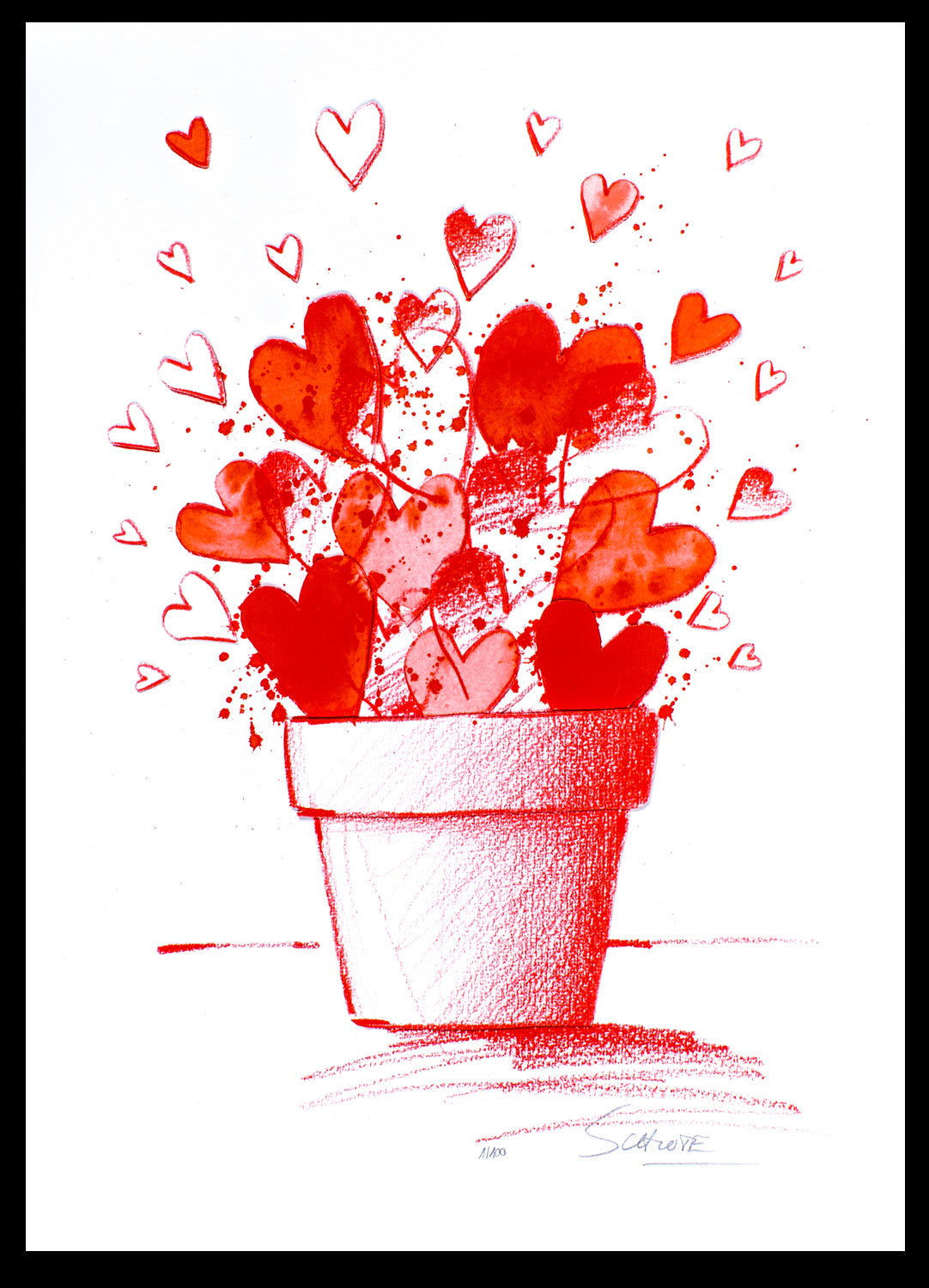 Schlote, Wilhelm - Fleurs d'automne - Giclée - signé à la main