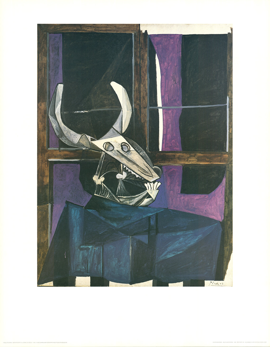 Picasso, Pablo - Nature Morte au Crane de Boeuf - Kunstddruck - ohne Schriftzug Clever-Art