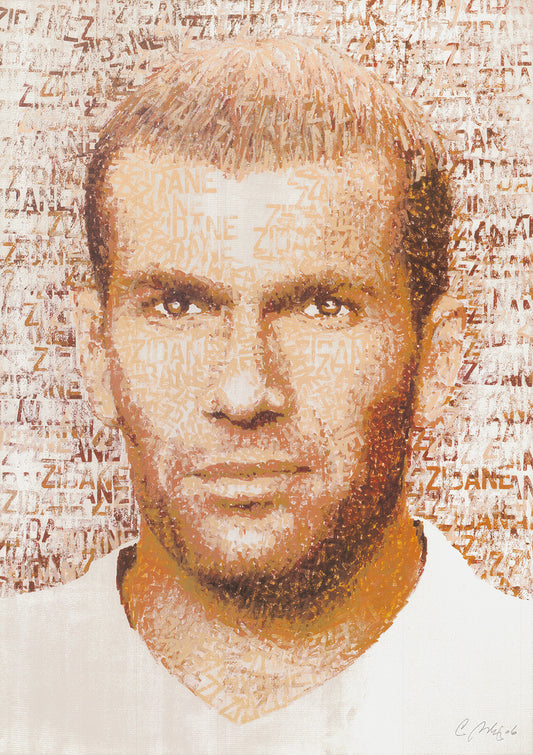 Britz, Chris - Zidane (Zinédine Zidane) - handsigniert - Offsetlithografie