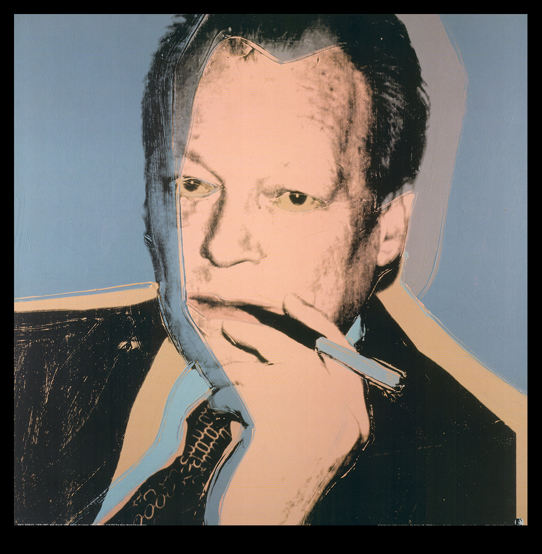 Warhol, Andy - Willy Brandt (fumant) - Tirage d'art - 70 x 70 cm