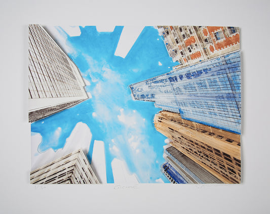 Salzmann, Gottfried - View of the Sky of New York - 3D-Konstruktion - handsigniert