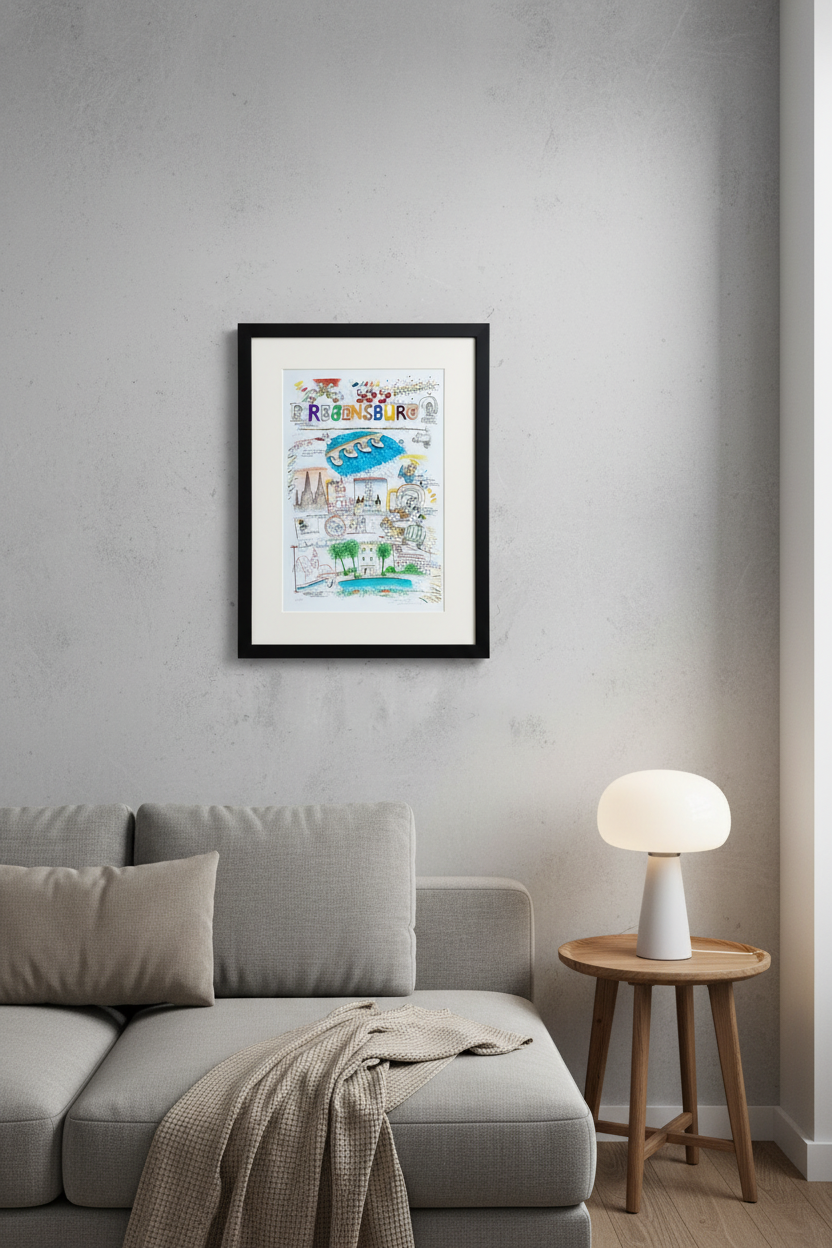 Schlote, Wilhelm - Regensburg - 3D construction - hand signed