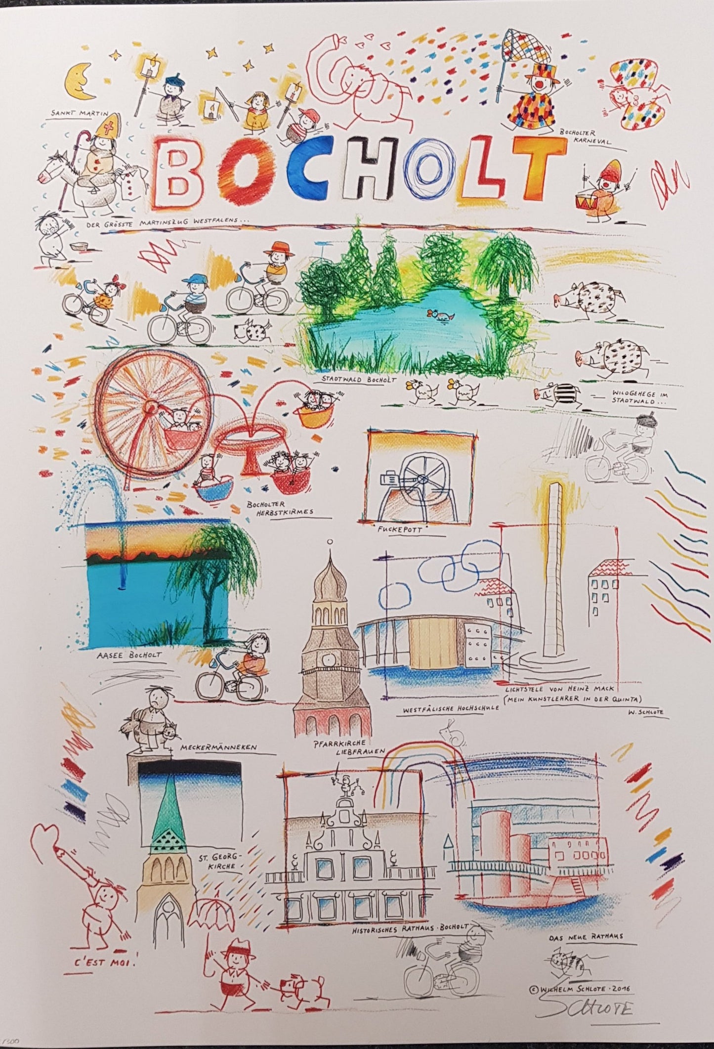 Schlote, Wilhelm - Bocholt - Giclée - signé à la main