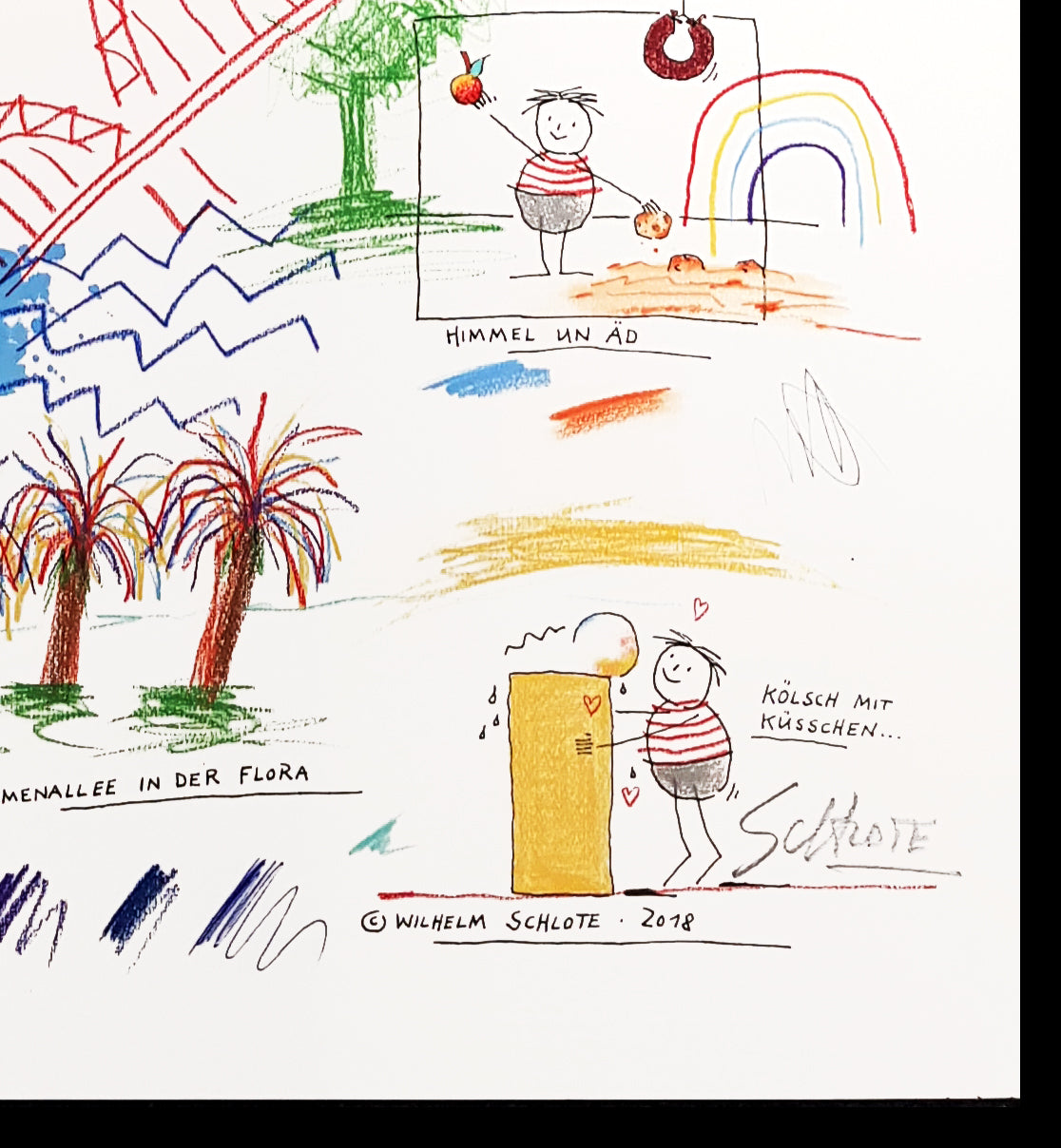 Schlote, Wilhelm - Echt Kölsch - Carnaval - Giclée - signé à la main