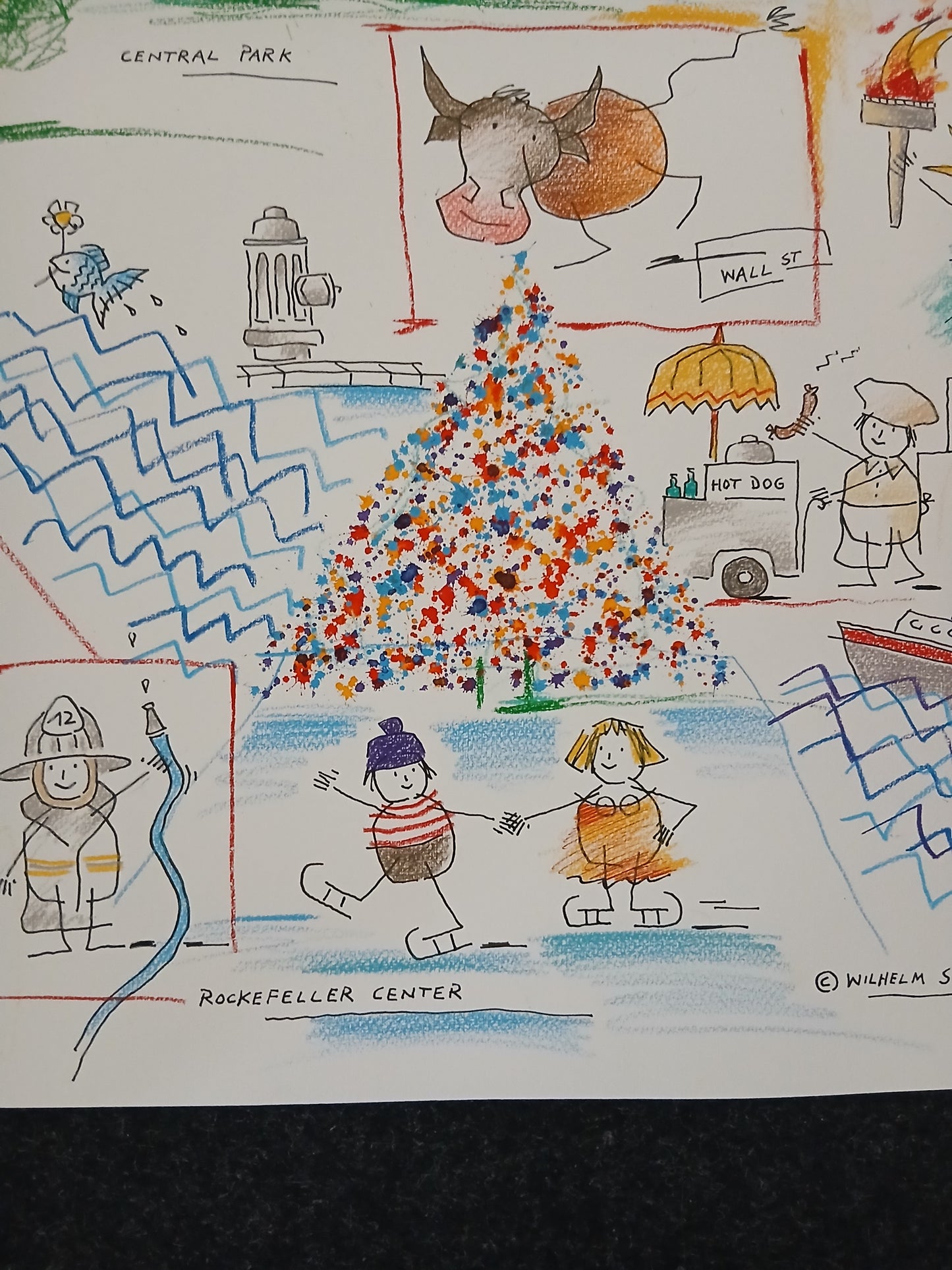 Schlote, Wilhelm - New York - Dessin original - signé UNIQUE