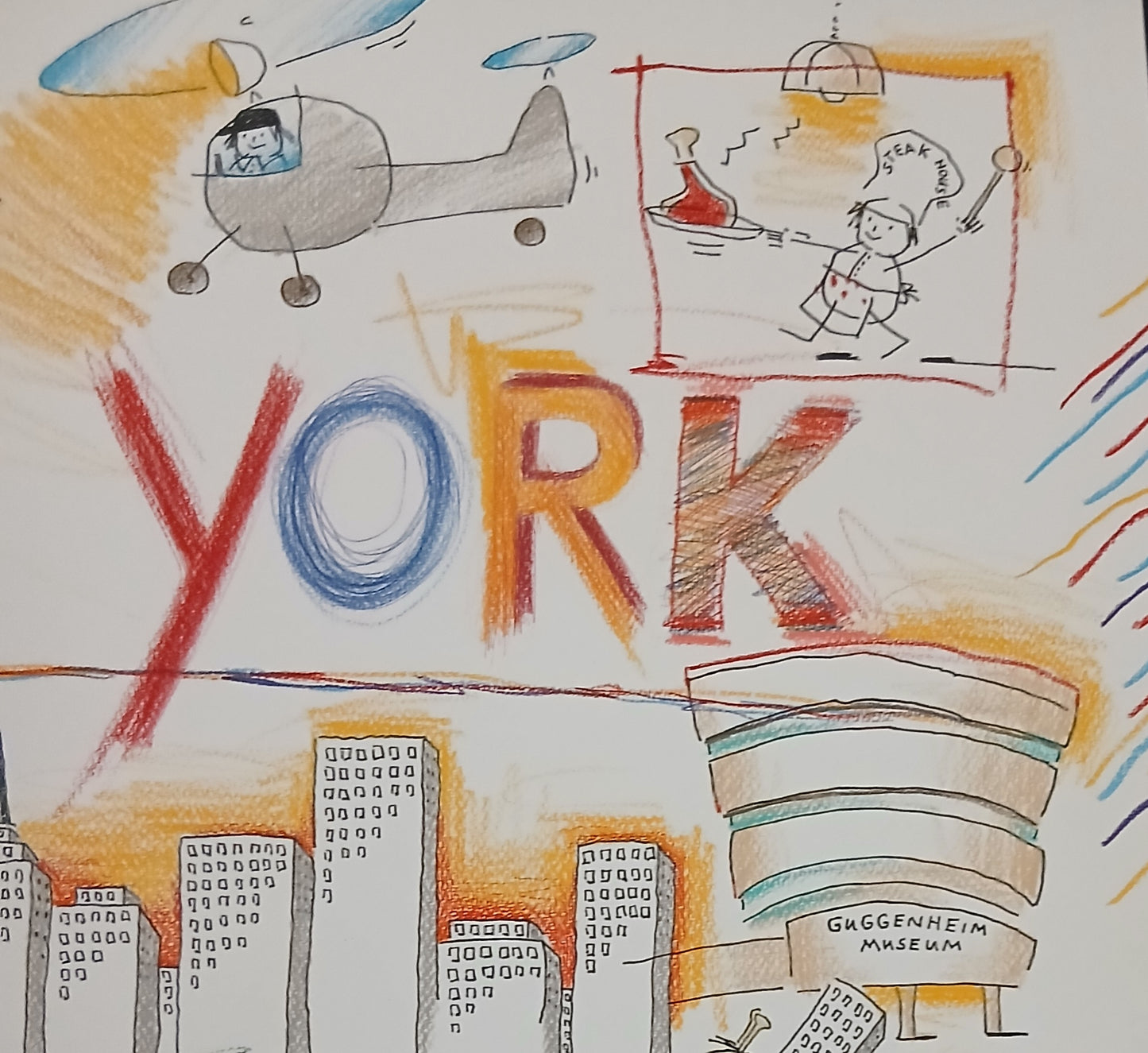Schlote, Wilhelm - New York - Dessin original - signé UNIQUE