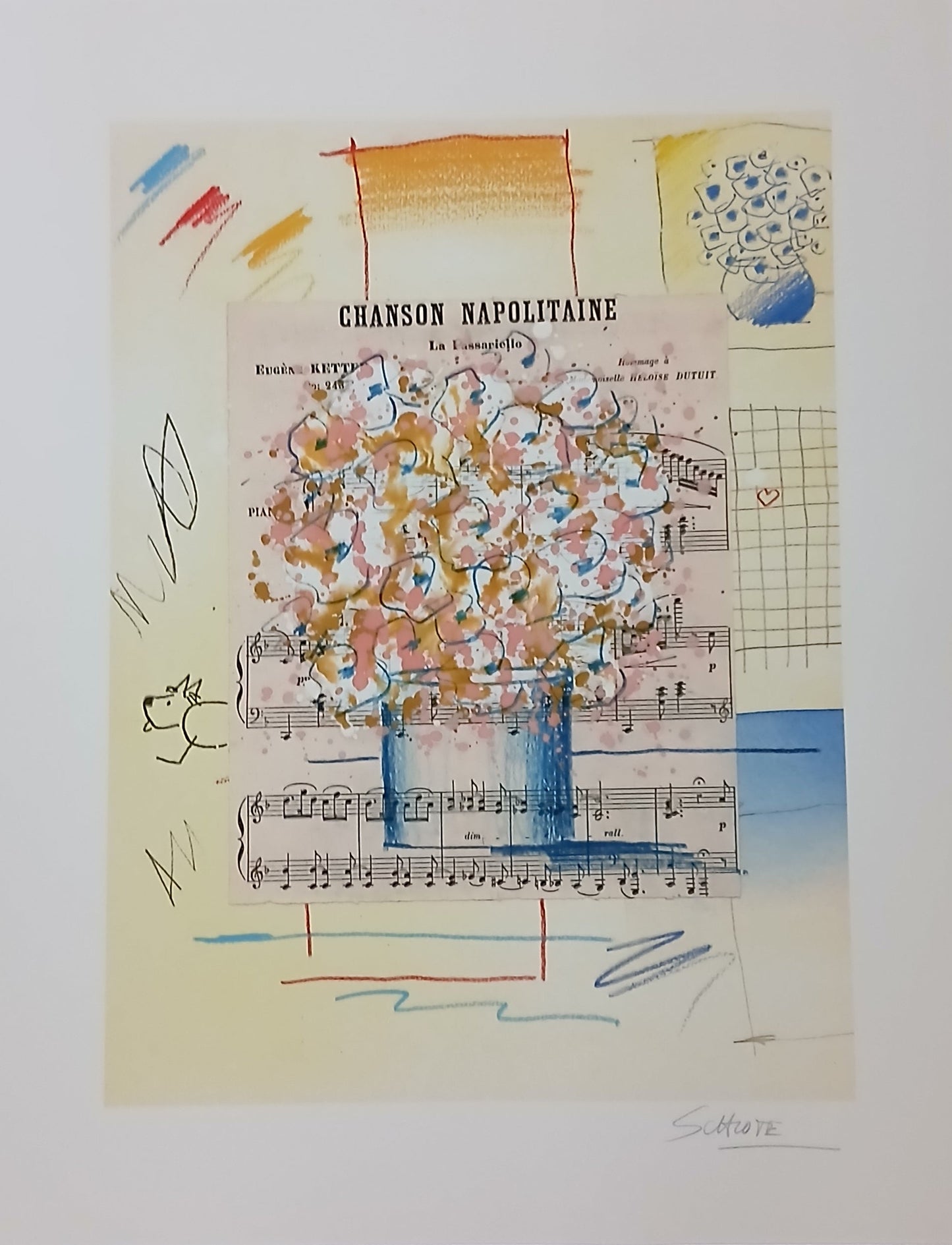 Schlote, Wilhelm - Chanson Napolitaine - mit Rand - Giclée - handsigniert