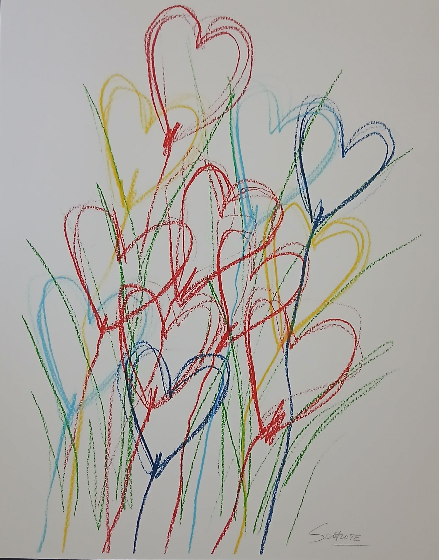 Schlote, Wilhelm - Les Fleurs d'Amour - Original-Grafik - handsigniert