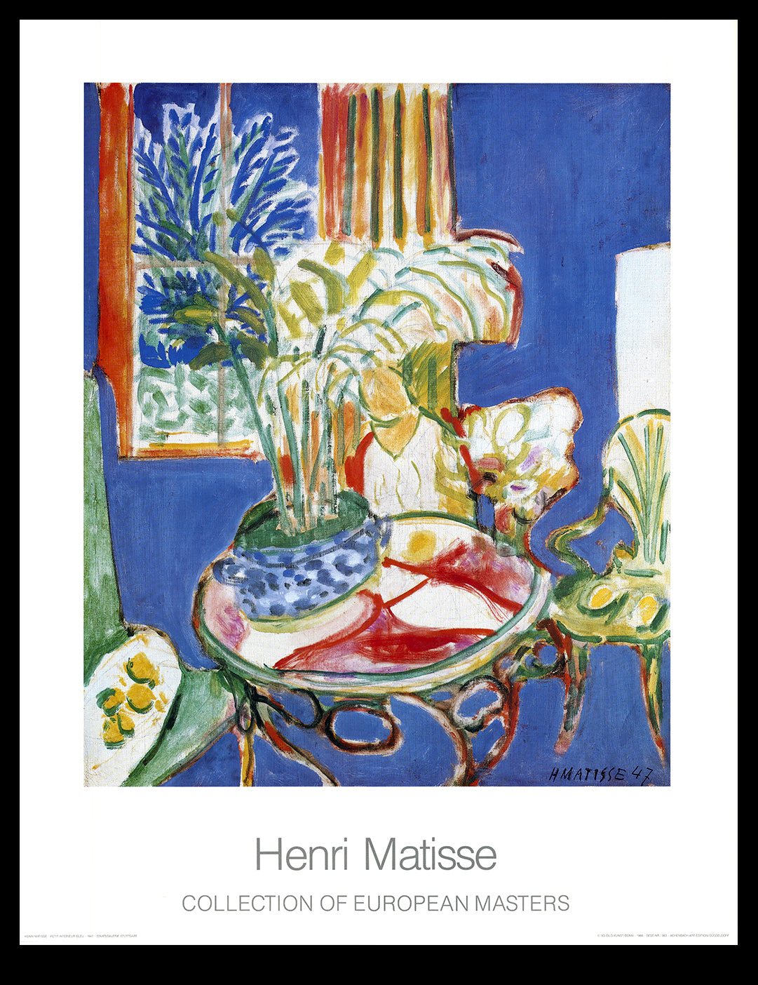Matisse, Henri - Petit Intérieur Bleu - Collection de maîtres européens