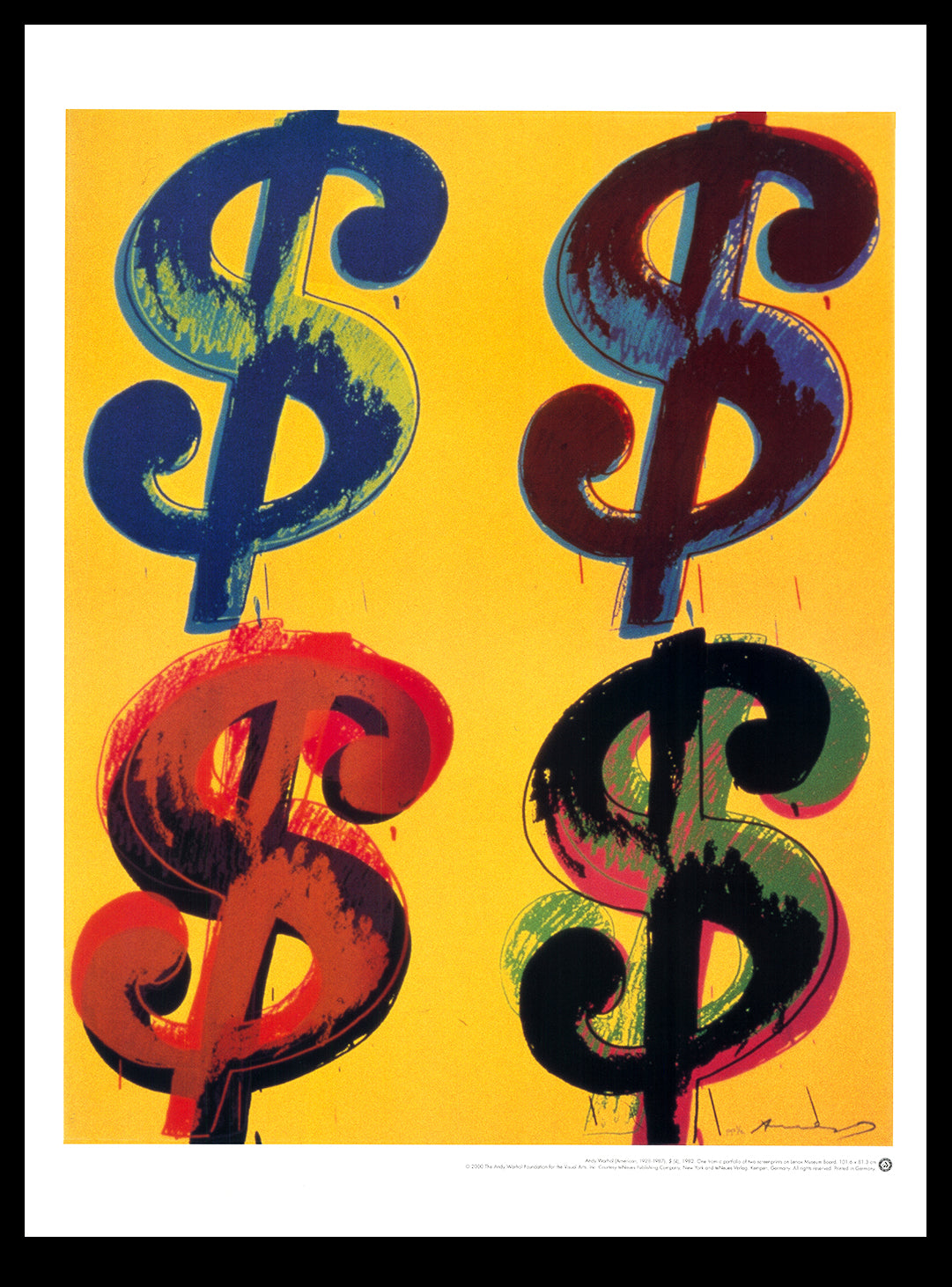 Warhol, Andy - Dollar - Lithographie offset couleur - te Neues Company, NY
