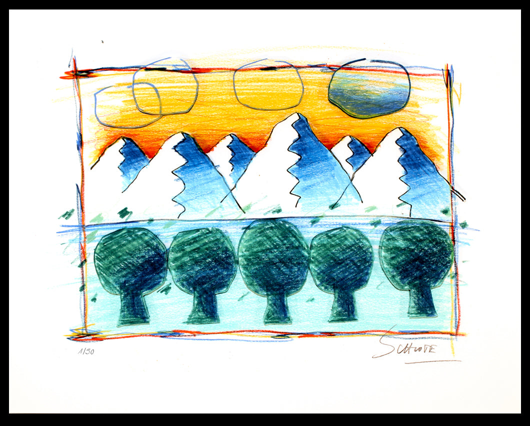 Schlote, Wilhelm - Paysage - Giclee - handsigniert