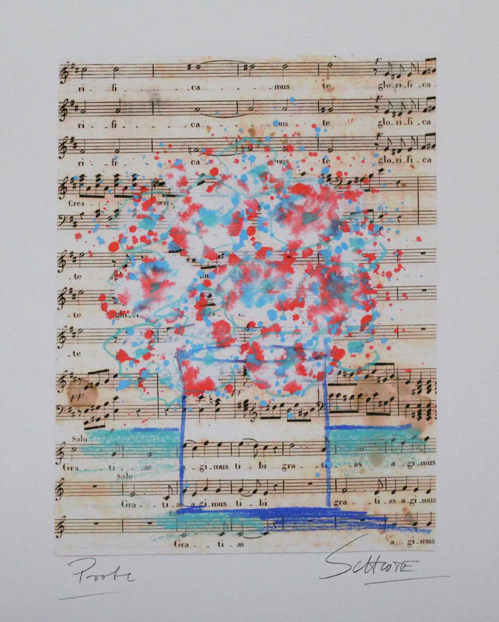 Schlote, Wilhelm - Partition florale - Giclée - signée à la main