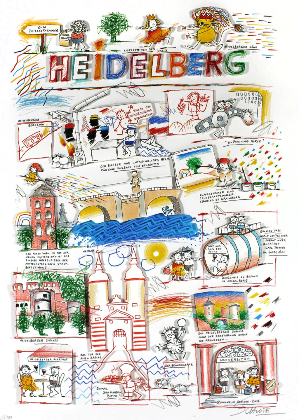 Schlote, Wilhelm - Heidelberg - 3D-Konstruktion - handsigniert Clever Art