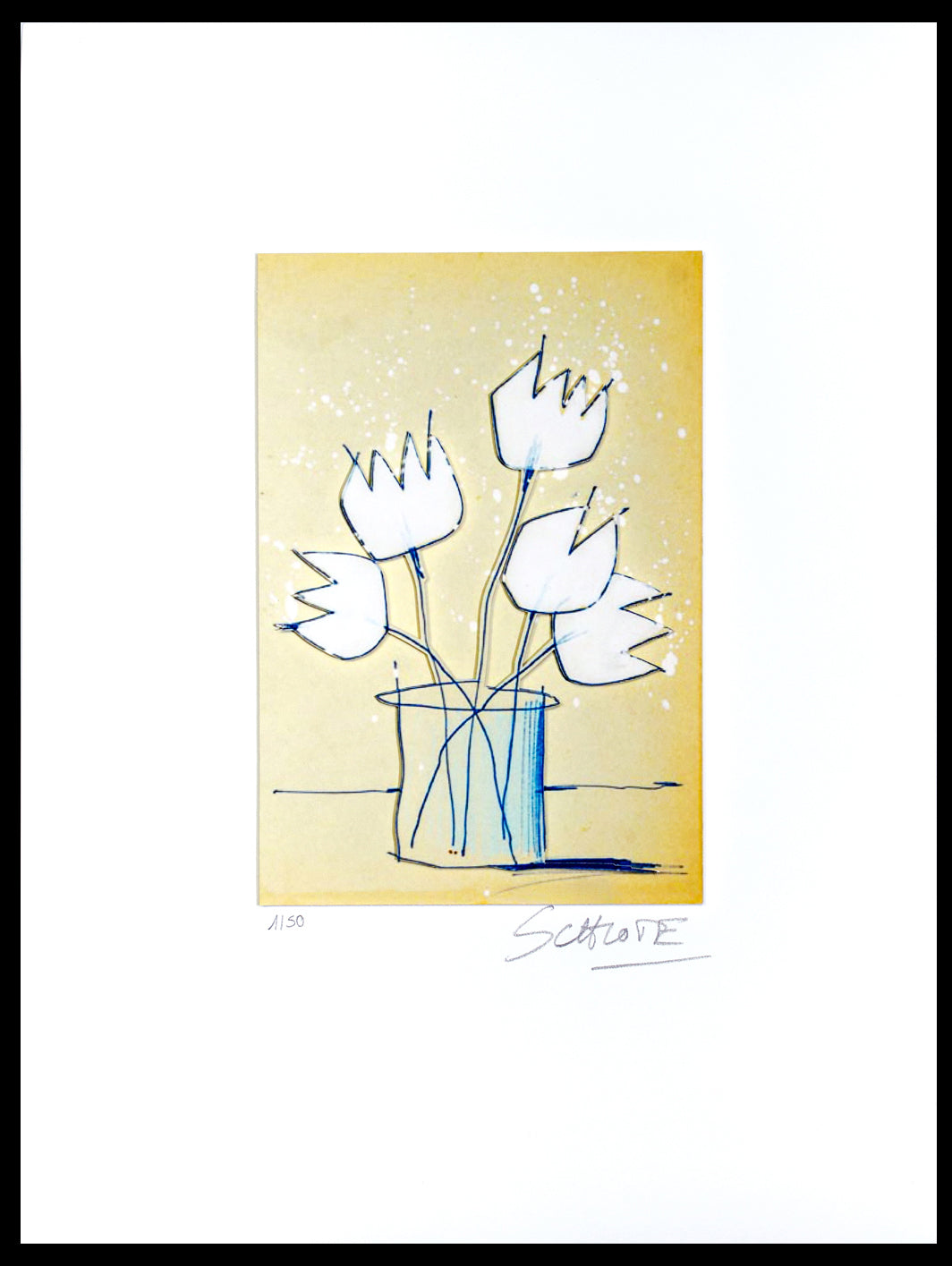 Schlote, Wilhelm - Weiße Tulpen II - Giclee - handsigniert