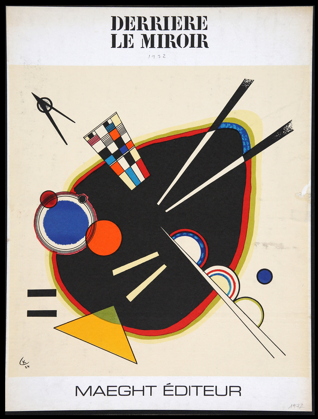 Kandinsky, Wassily - DERRIERE LE MIROIR, 1953 - Color lithograph / linen cardboard