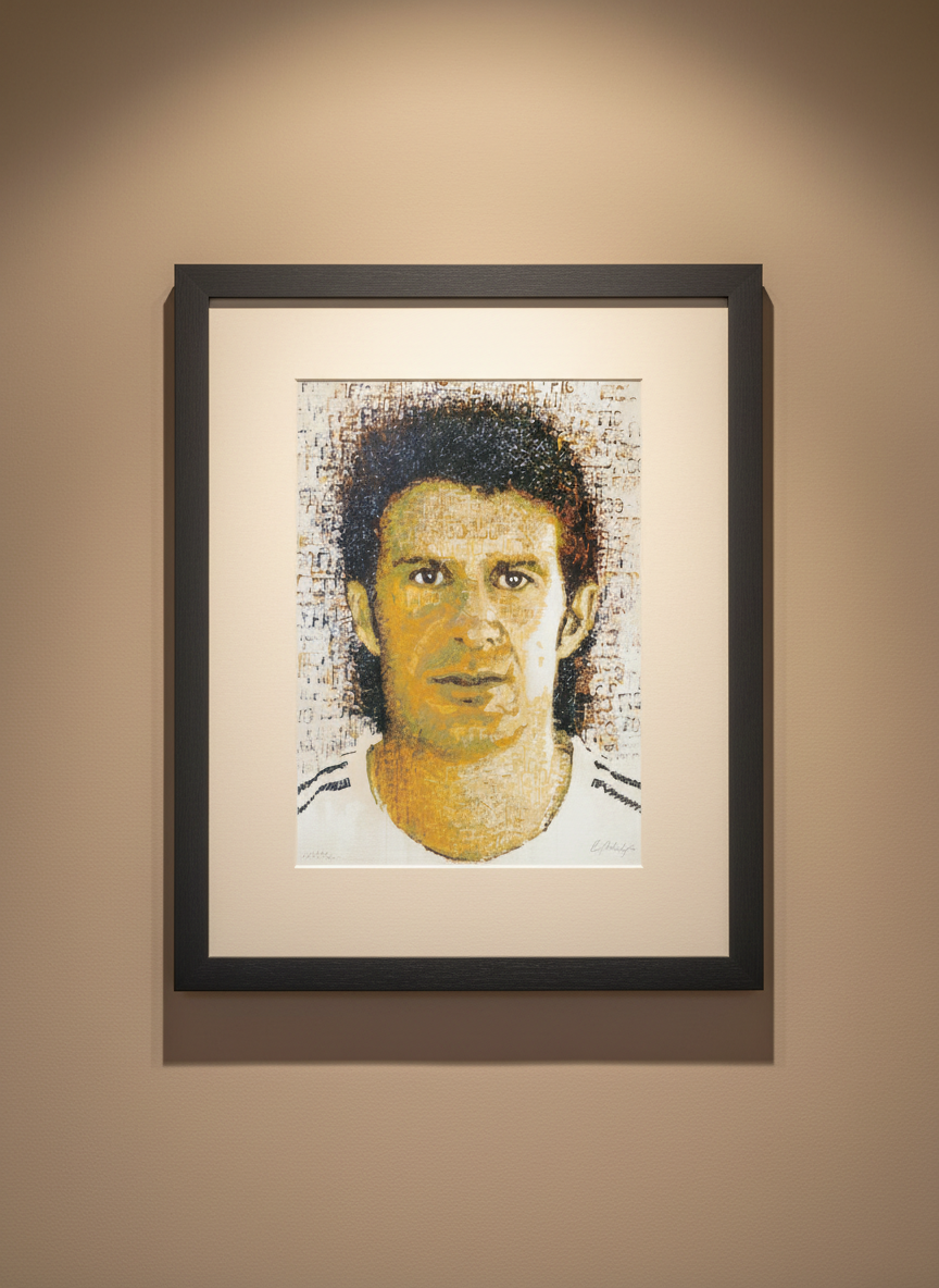 Britz, Chris - Figo (Luís Figo) - signé à la main - lithographie offset