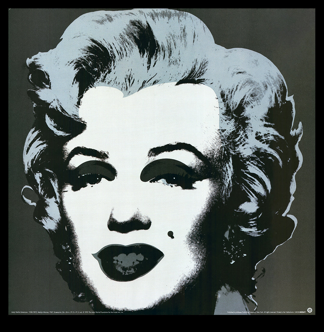 Warhol, Andy - Marilyn Monroe - noir - Tirage d'art - 65 x 65 cm