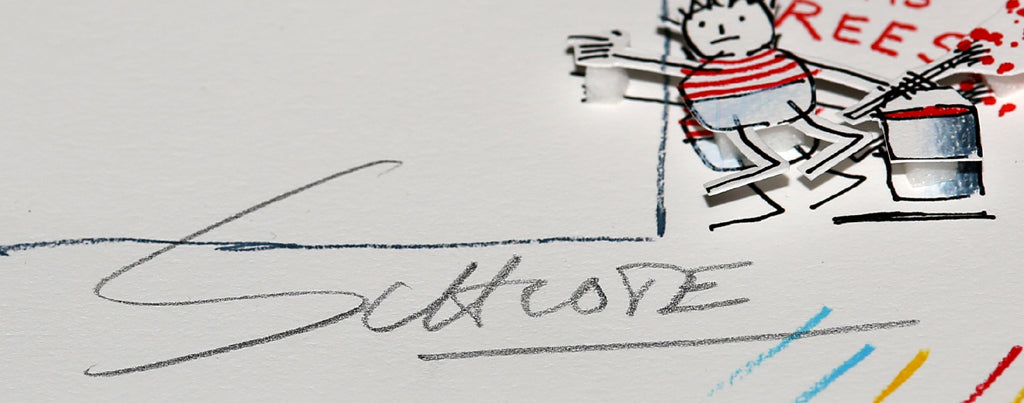 Schlote, Wilhelm - Hommage à Banksy 3D-Konstruktion - handsigniert Clever Art