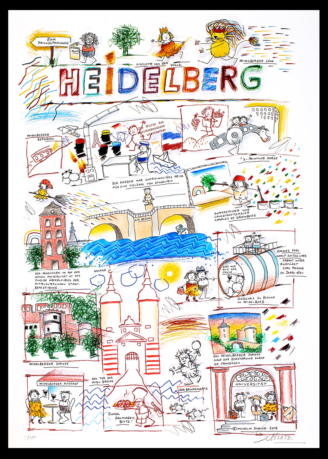 Schlote, Wilhelm - Heidelberg - Giclee - handsigniert