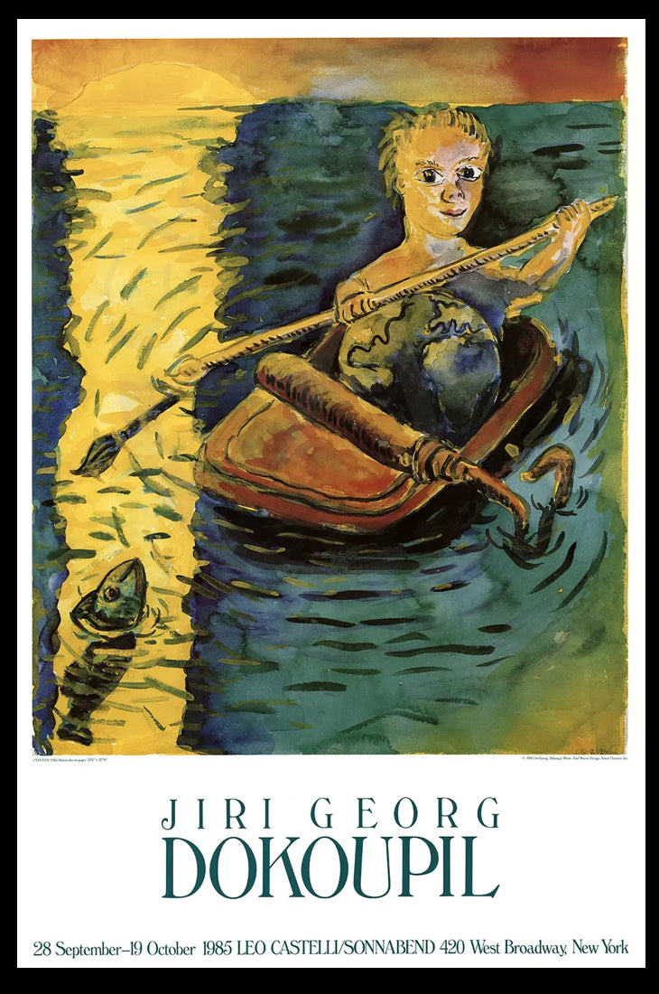 Dokoupil, Jiri Georg - Junge in Sardinendose - Ausstellungsplakat, New York