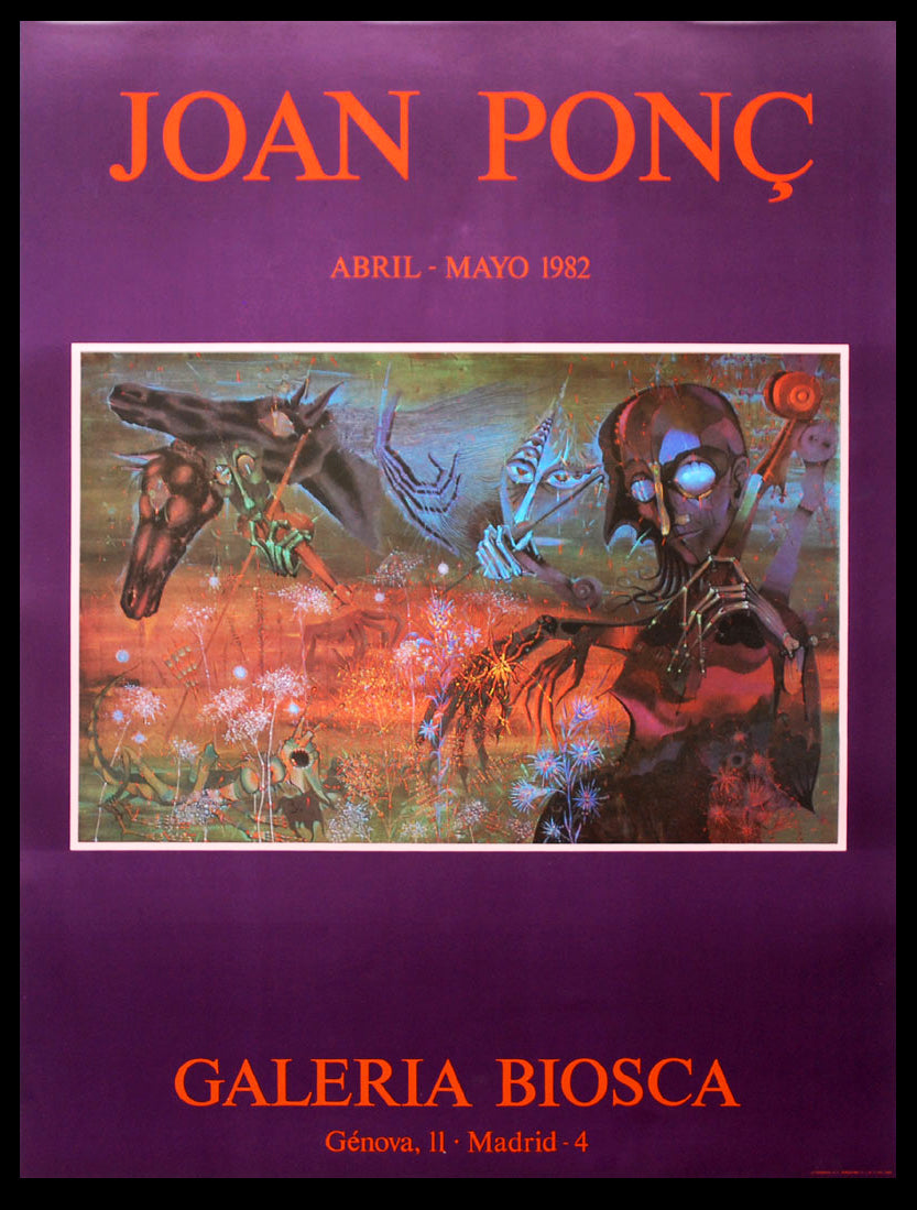 Ponc, Joan - Galeria Biosca Madrid, 1982 - Affiche d'exposition