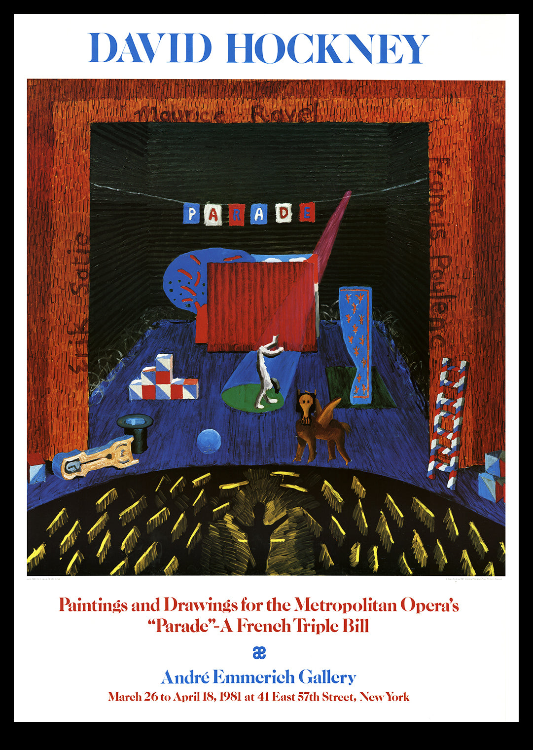 Hockney, David - Peintures et dessins pour « Parade » du Metropolitan Opera, 1981
