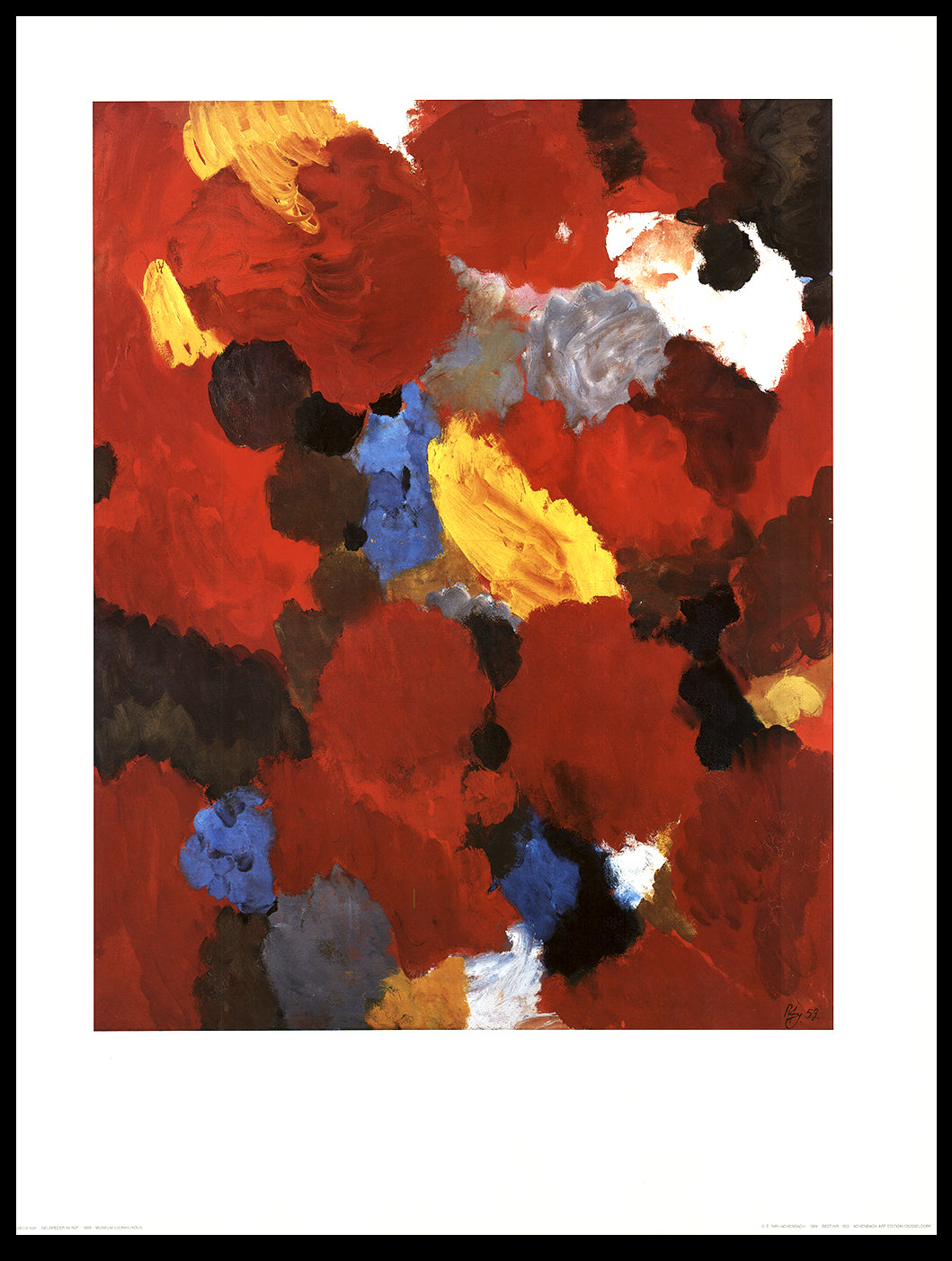 Nay, Ernst Wilhelm - Yellow Feather in Red - Art Print