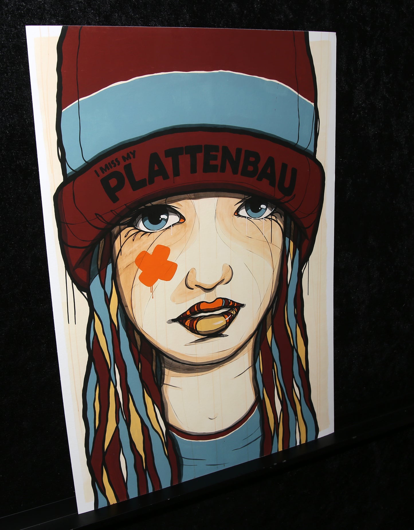 El Bocho - I miss my Plattenbau (braun-blau) - 2020 - Giclee - handsigniert