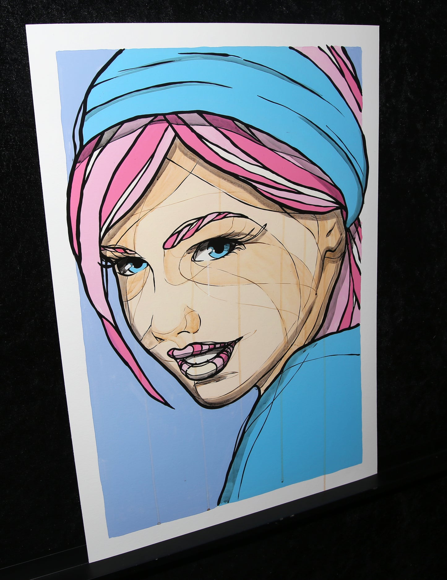El Bocho - Girl in blue - 2020 - Giclee - hand signed