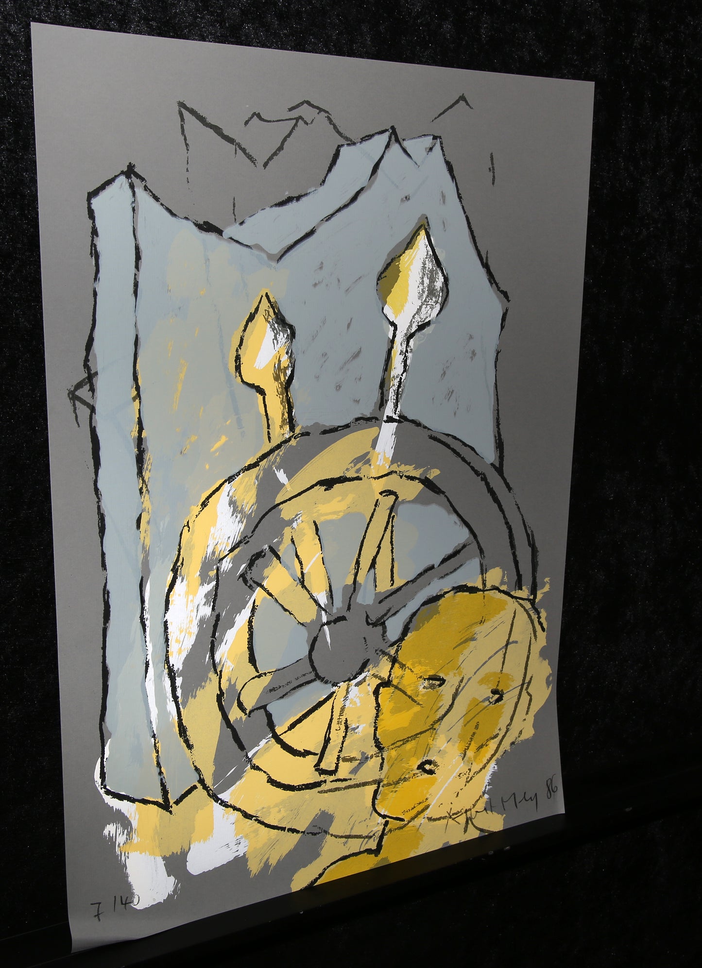 Merz, Albert - o. T. - xx/40 - Farbsiebdruck - 1986 - handsigniert