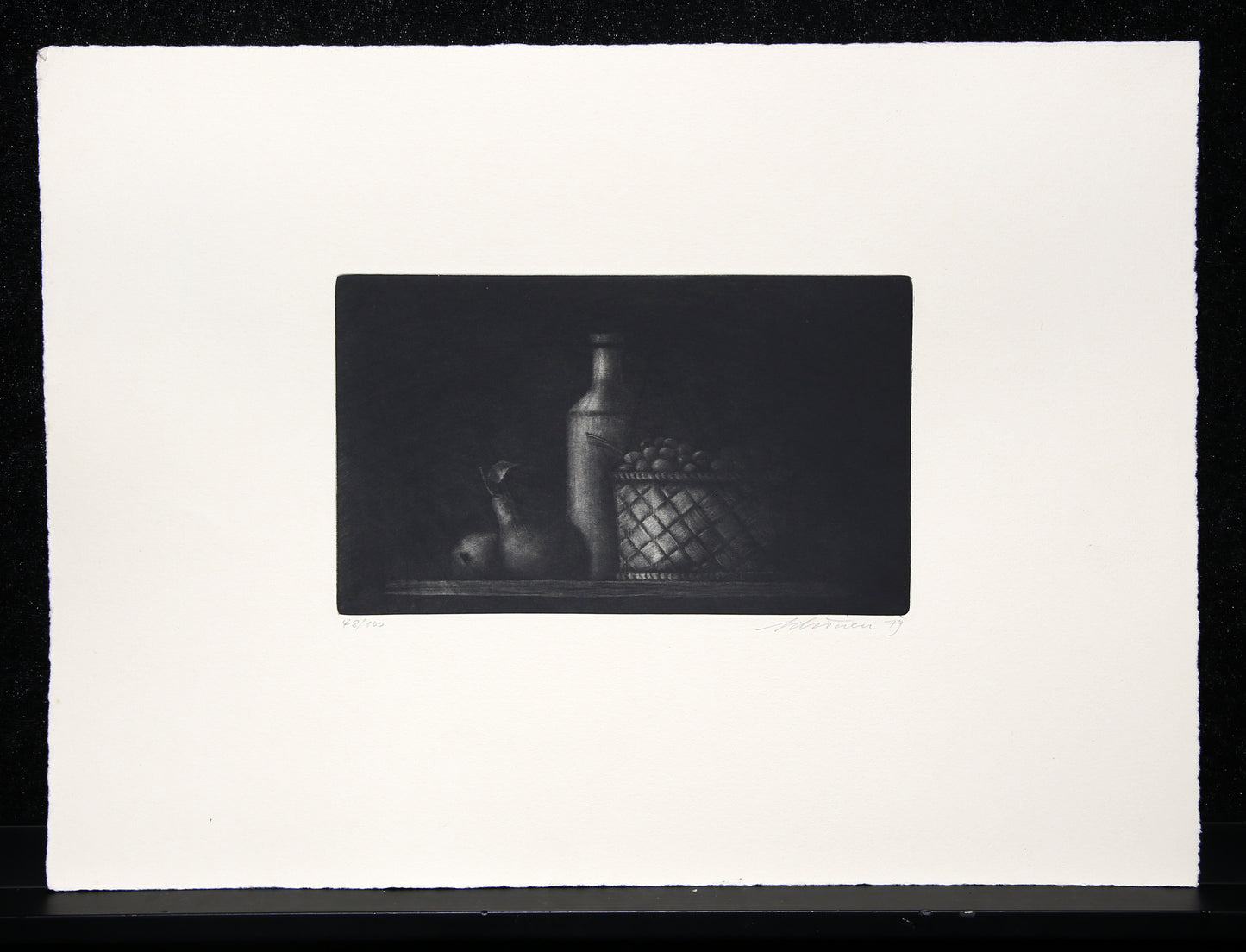 Schoenen, Kurt - Stilleven, 1979 - Mezzotto kleurenets - handgesigneerd