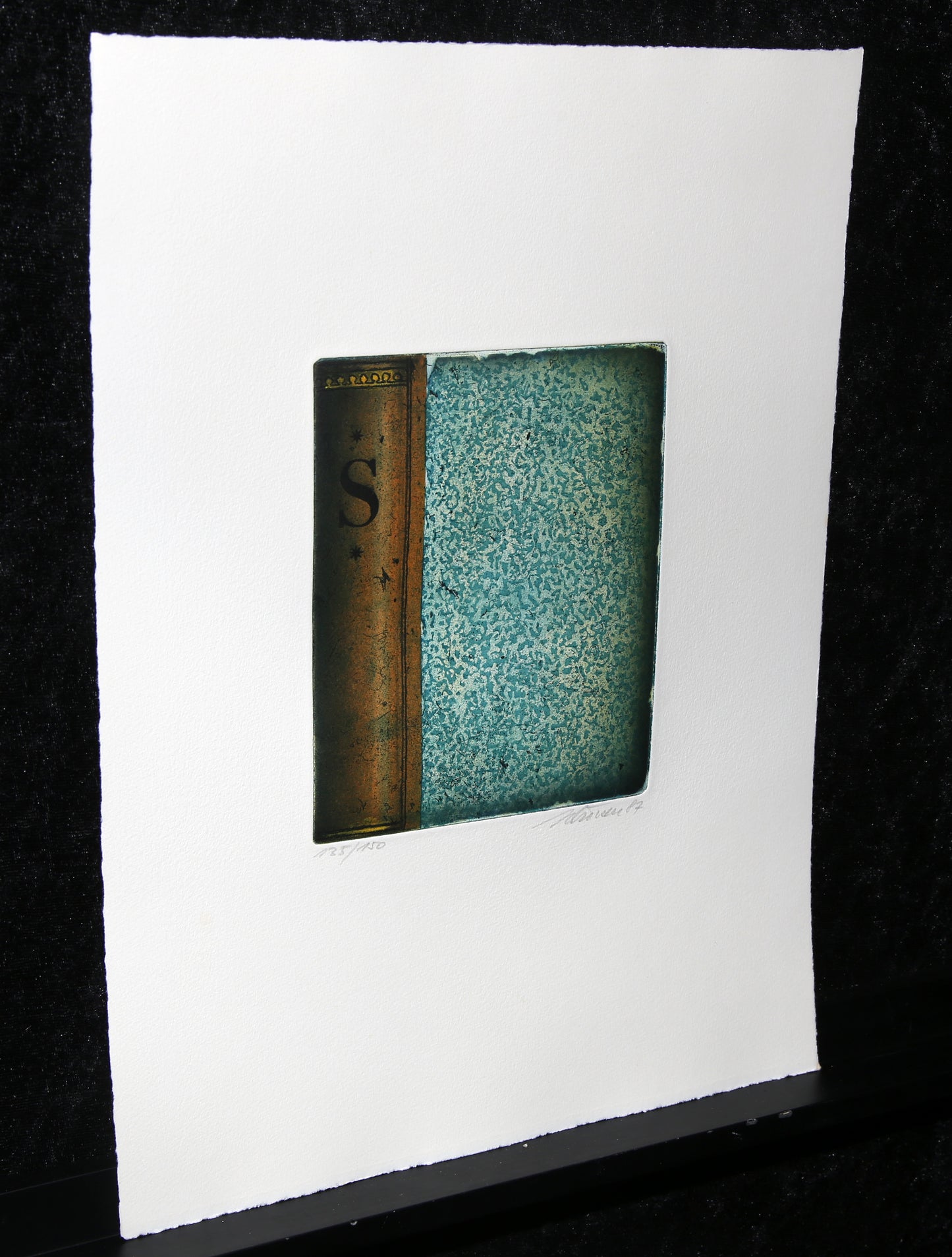 Schoenen, Kurt - Buchrücken, 1987 - Farbradierung - handsigniert