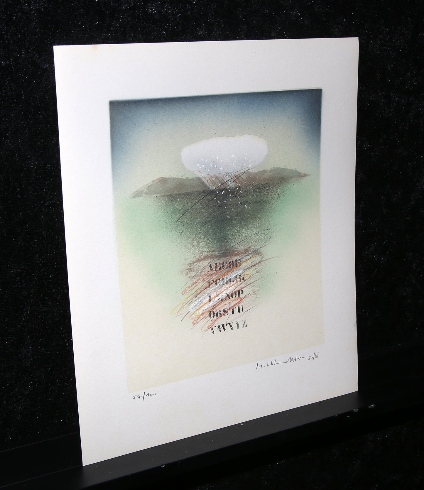 Schmidt-Stein, Michael - Alphabet paysager - Lithographie couleur - signée à la main