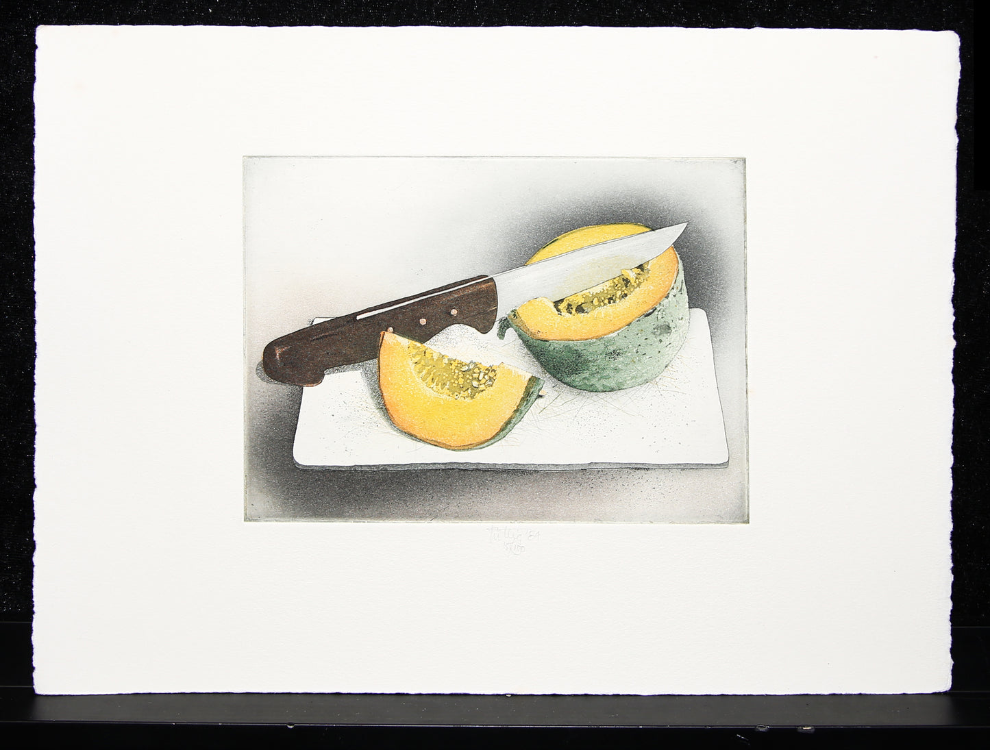 Lüttig, Claus - Melon - Color etching, 1984 - hand signed