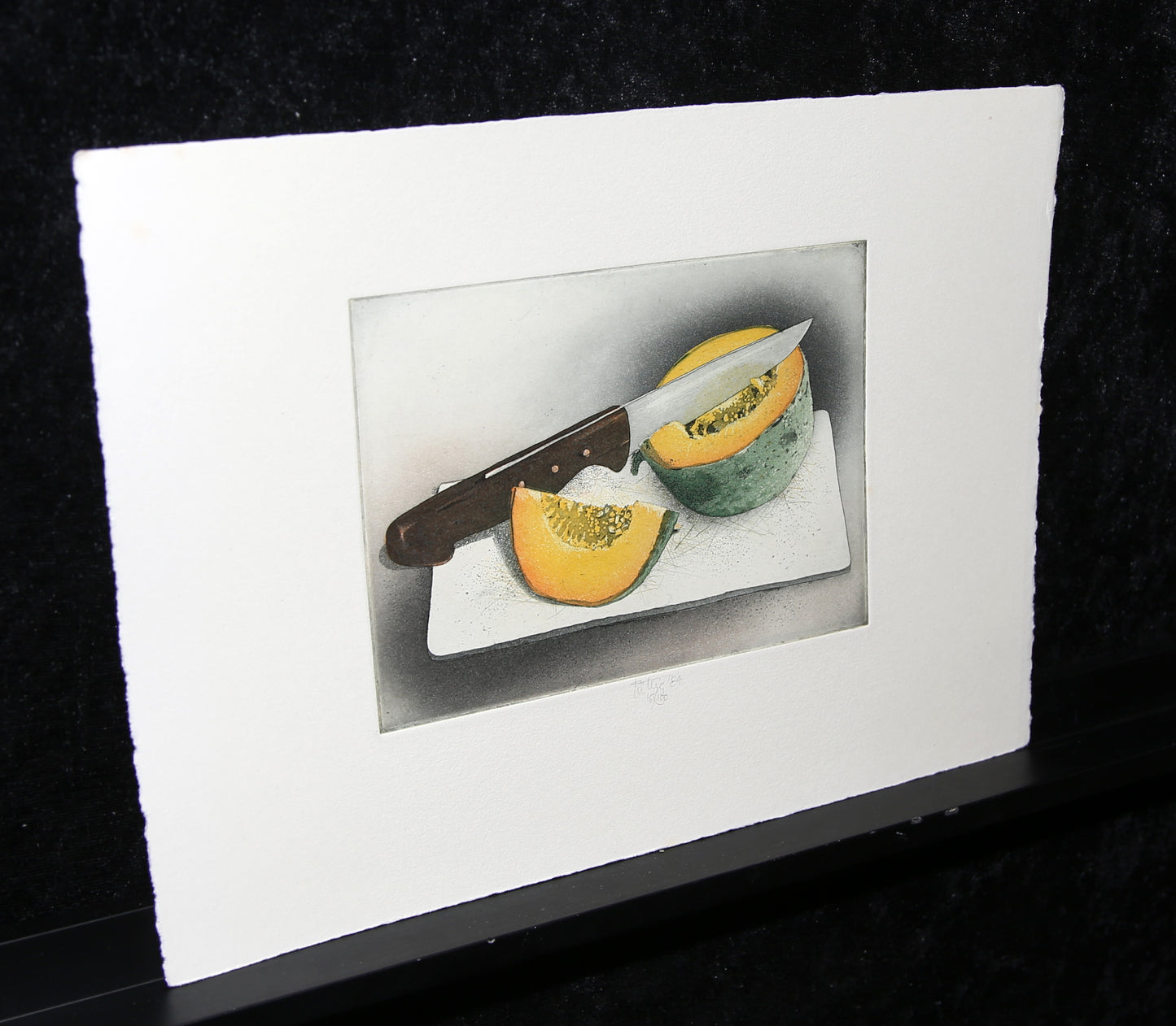 Lüttig, Claus - Melon - Gravure en couleur, 1984 - signée à la main