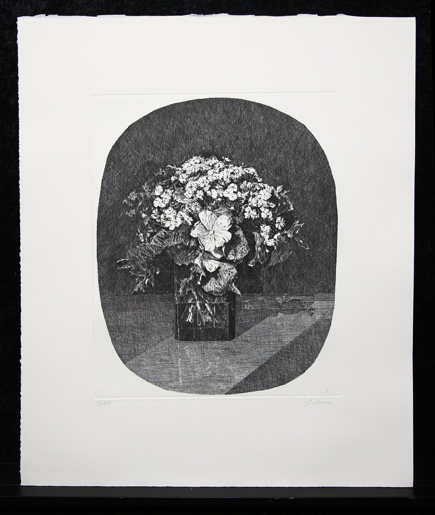 Sartorius, Malte - Stilleven met bloemenvaas - Ets - handgesigneerd
