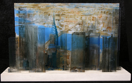 Salzmann, Gottfried (nach) - Cityscape - Multiple aus Acrylglas - Unikat