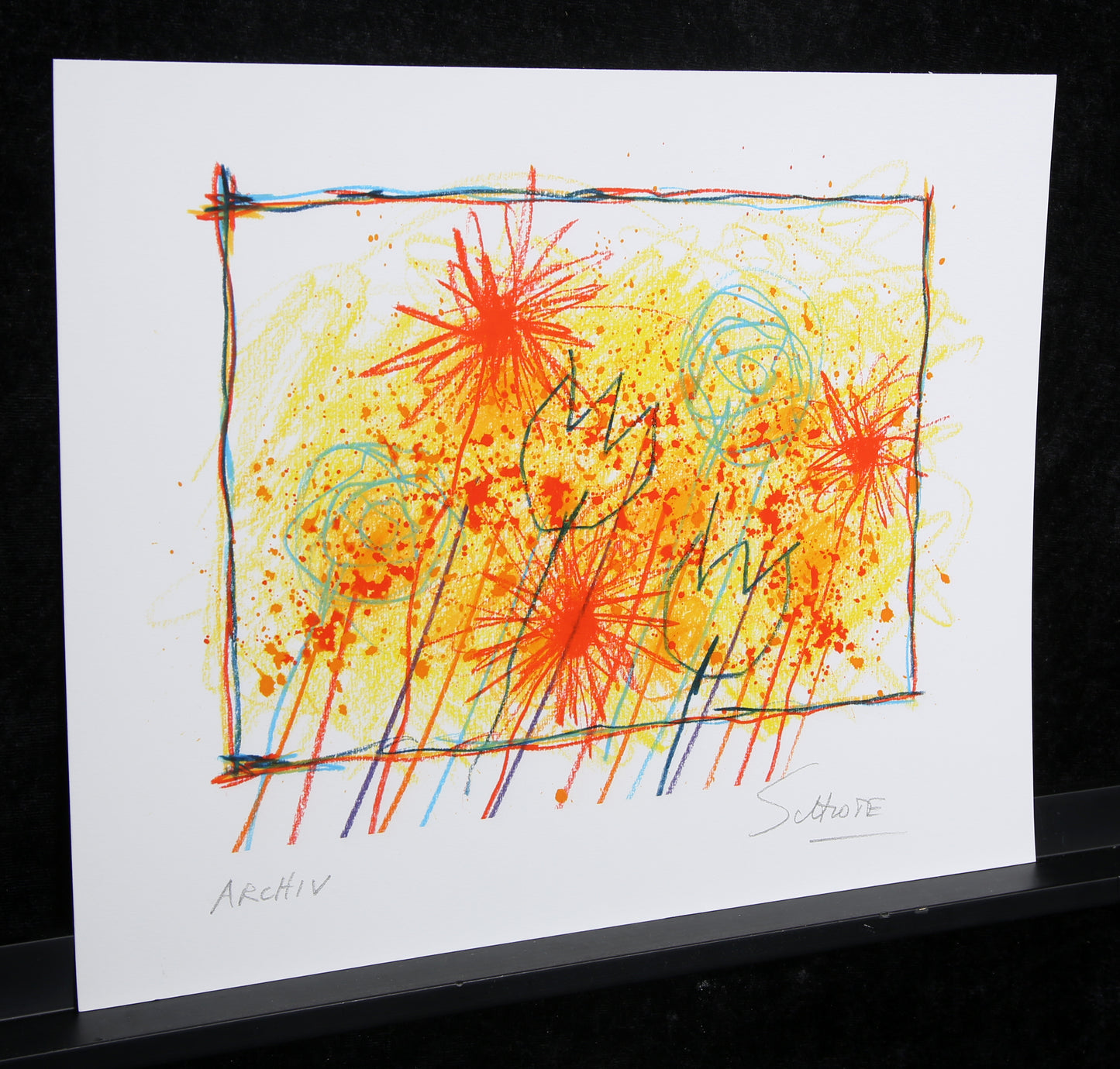 Schlote, Wilhelm - Flower Power - Giclée - signé à la main
