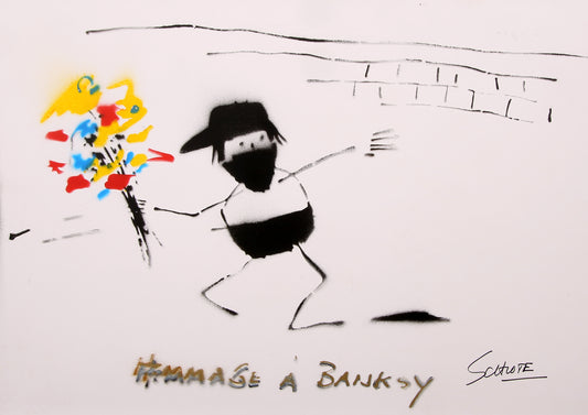 Schlote, Wilhelm - Hommage à Banksy (3) - handsigniert