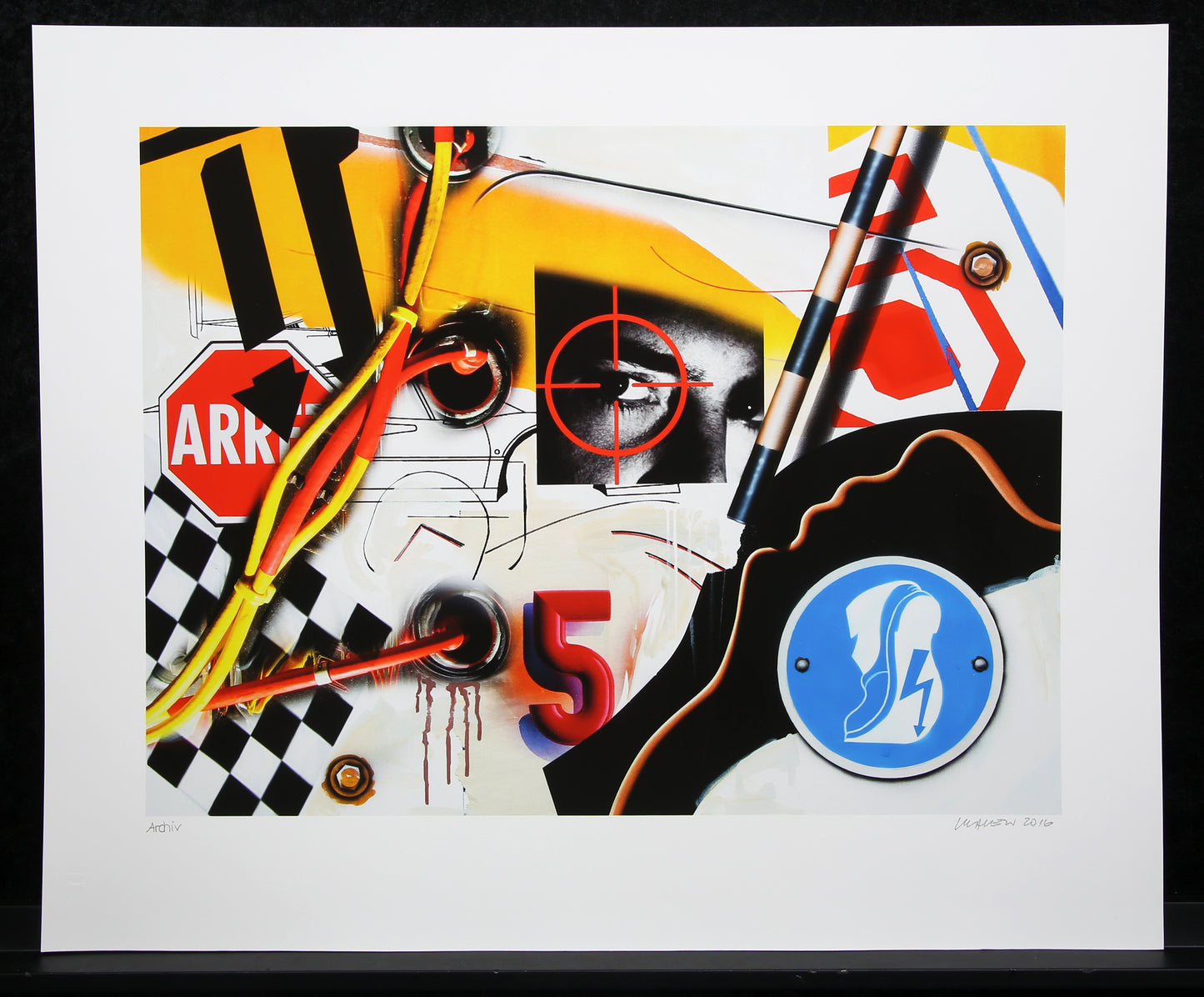 Klasen, Peter - Regard / Cible / 5 / Electrified floor - Giclée - handsigniert