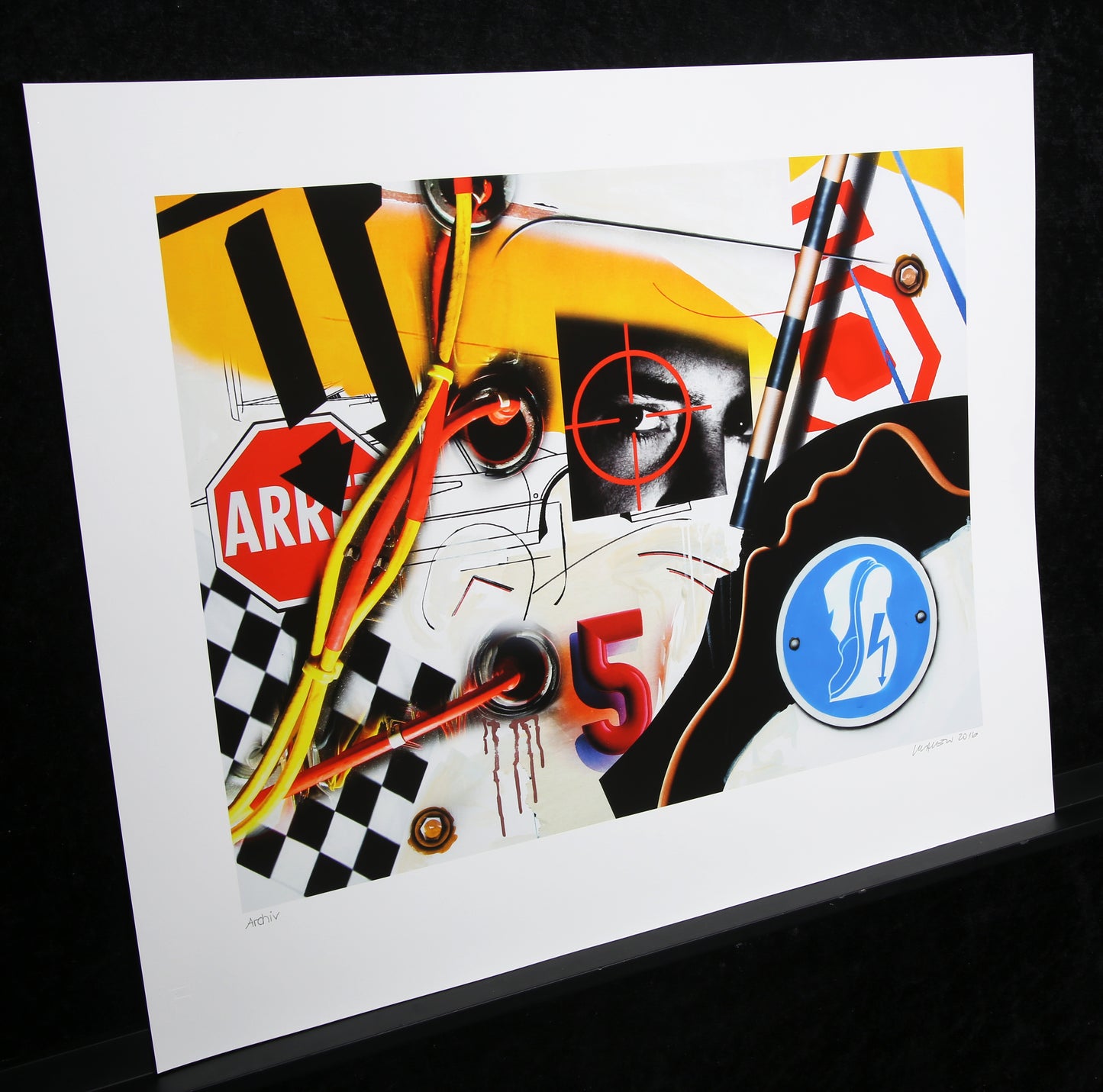 Klasen, Peter - Regard / Cible / 5 / Sol électrifié - Giclée - signé à la main